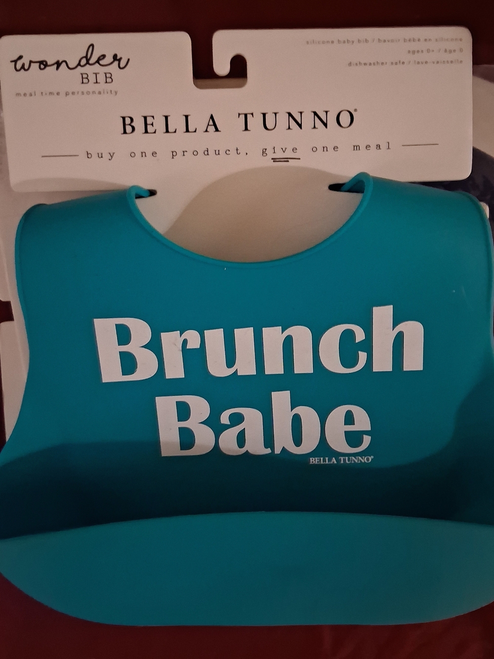Bella Tunno Teal "Brunch Babe" Silicone Bib